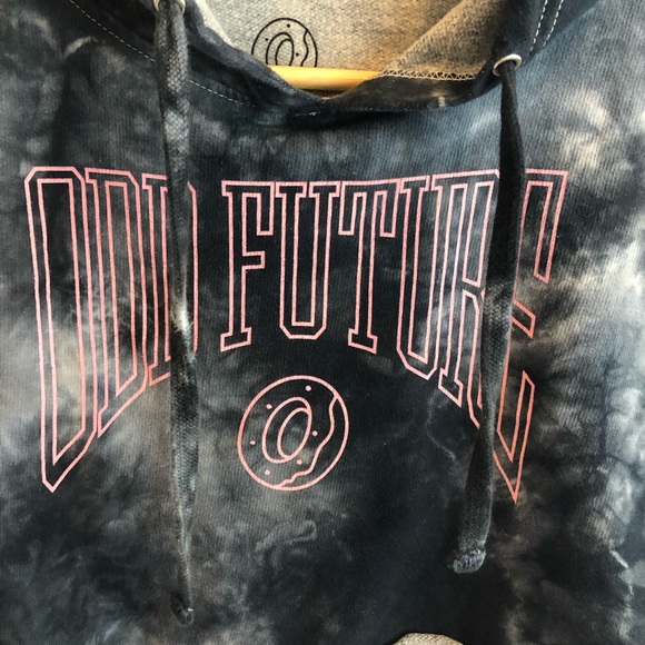 odd future crop hoodie medium black tie dye A32 - Picture 3 of 7